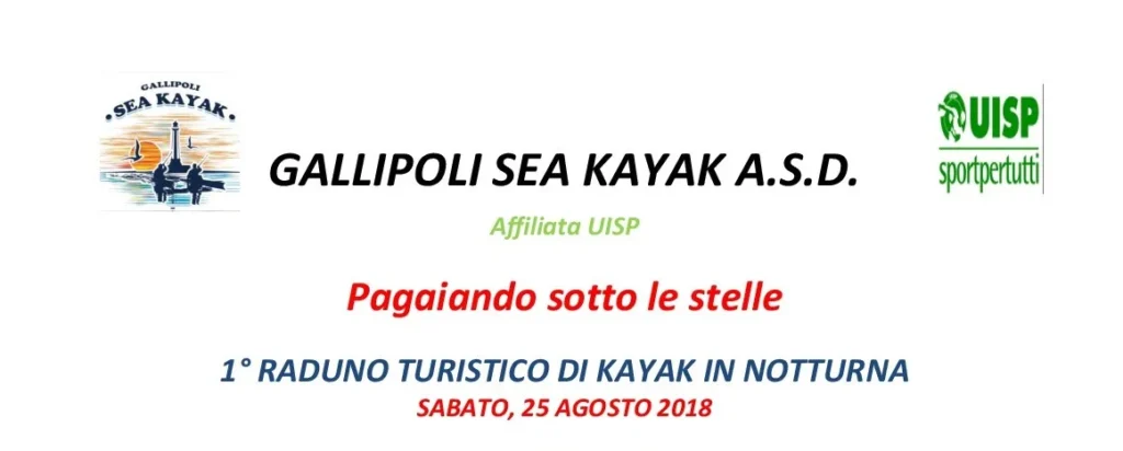 Pagaiando sotto le stelle: invito al raduno in notturna Pagaiando sotto le stelle