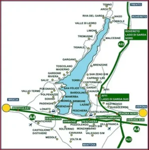 Percorso del Giro del Garda, partenza da Desenzano, tappe e ritorno a Desenzano