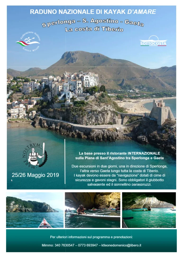 News La costa di Tiberio, Da Sperlonga a Gaeta, 25/26 maggio 2019: locandina dell’evento