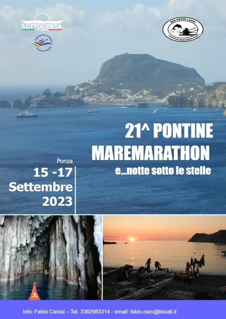News XXI Edizione Pontine MareMarathon 15-16-17 Settembre 2023, X Notte sotto le Stelle a Palmarola: locandina dell’evento