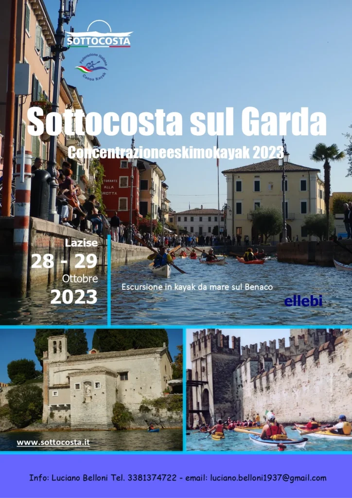 22^ edizione CONCENTRAZIONESKIMOKAYAK, Lazise 28-29 Ottobre 2023: locandina della Concentrazione Eskimokayak 2023 a Lazise