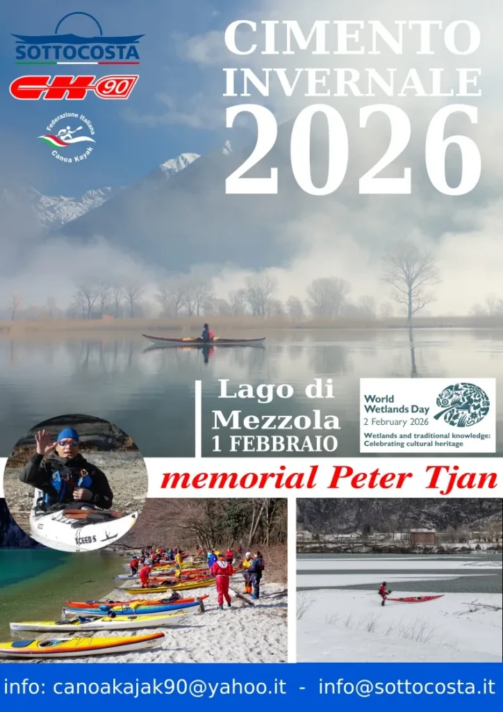 27° Cimento Invernale 2026, Memorial Peter. 1 Febbraio 2026: locandina del Cimento Invernale 2026 sul lago di Mezzola
