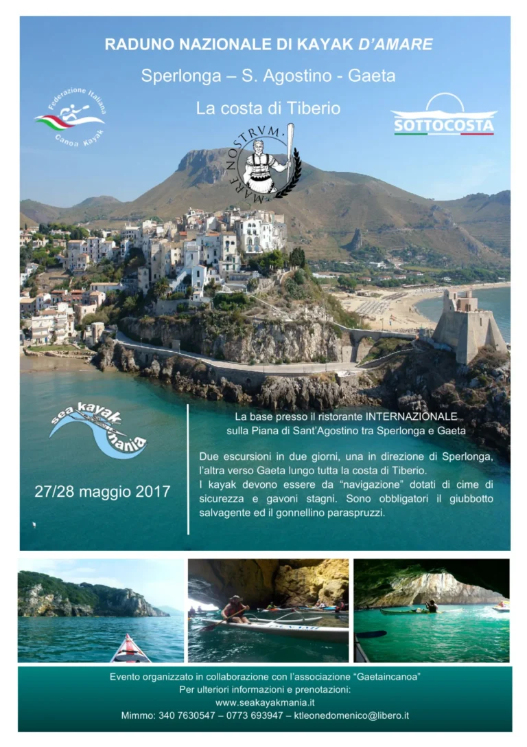 News La Costa di Tiberio, da Sperlonga a Gaeta: locandina del raduno La costa di Tiberio tra Sperlonga e Gaeta