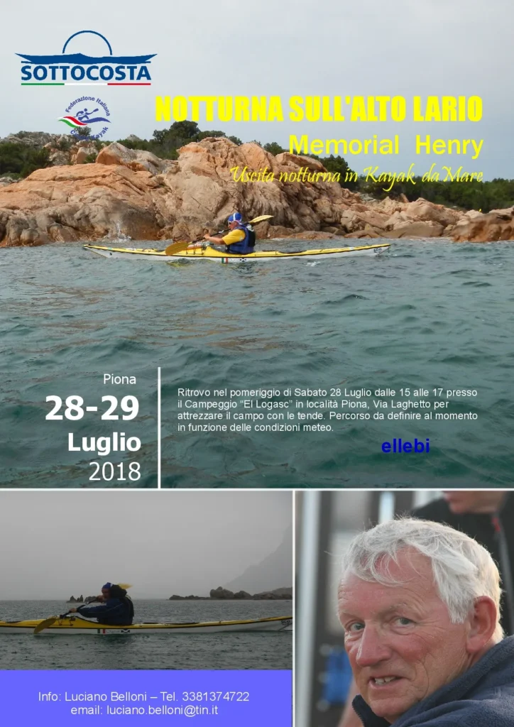 Notturna sull’Alto Lario, Memorial Henry: locandina della Notturna sull'Alto Lario Memorial Henry 2018