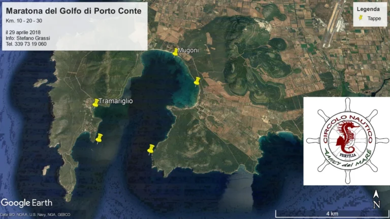 News Maratona del Parco di Porto Conte: mappa satellitare del percorso nel parco di Porto Conte