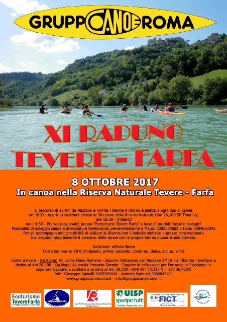 News XI raduno Tevere Farfa: locandina dell'XI raduno Tevere Farfa del Gruppo Canoe Roma