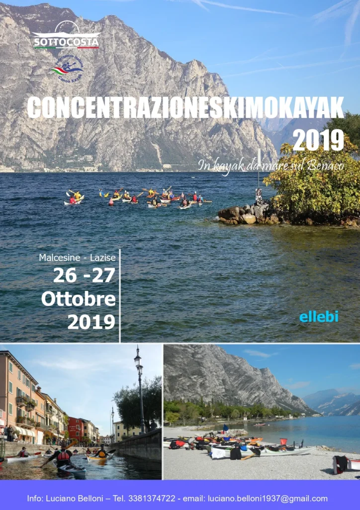 19° Concentrazioneskimokayak sul Garda 26 e 27 Ottobre 2019: locandina della Concentrazione Eskimokayak 2019 sul Garda