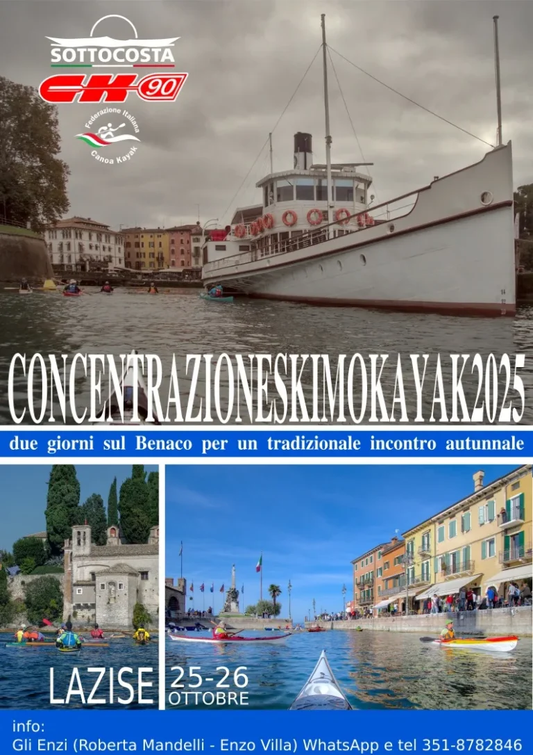 News ConcentrazioneEskimoKayak 2025 25a edizione Lazise 25-26 Ottobre: locandina della Concentrazione Eskimokayak 2025 a Lazise