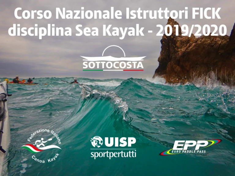 News Corso Nazionale Istruttori FICK disciplina Sea Kayak, 2019/20: locandina del Corso Nazionale Istruttori FICK di sea kayak 2019 2020