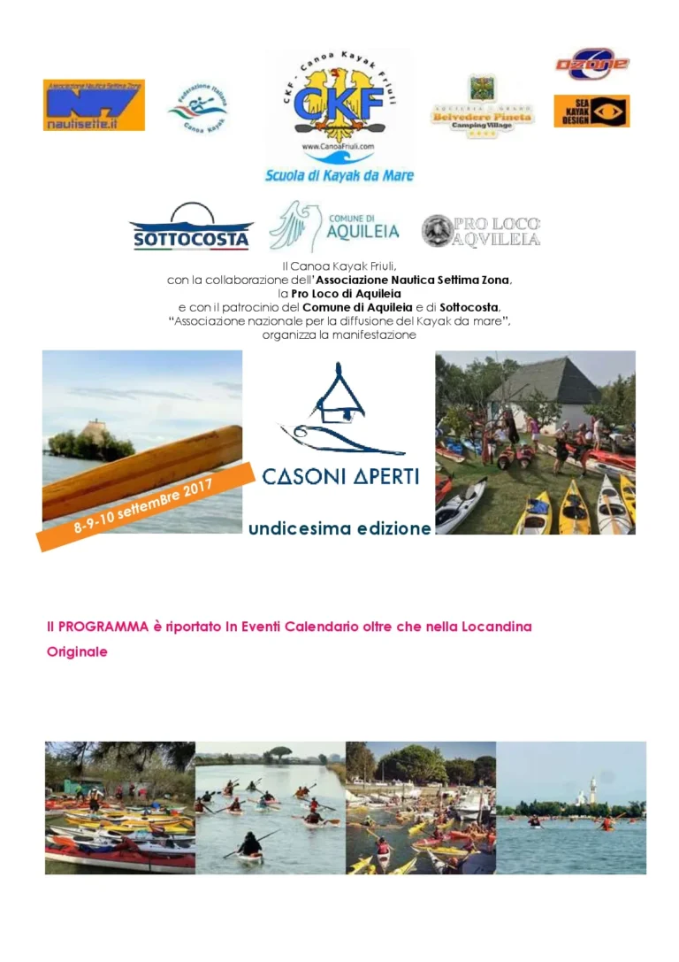 News Casoni aperti 2017: locandina dell'undicesima edizione di Casoni Aperti
