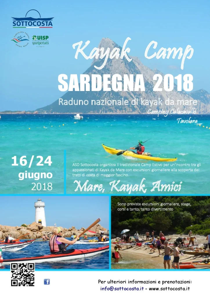 Kayak Camp Sardegna 2018: locandina del Kayak Camp Sardegna 2018