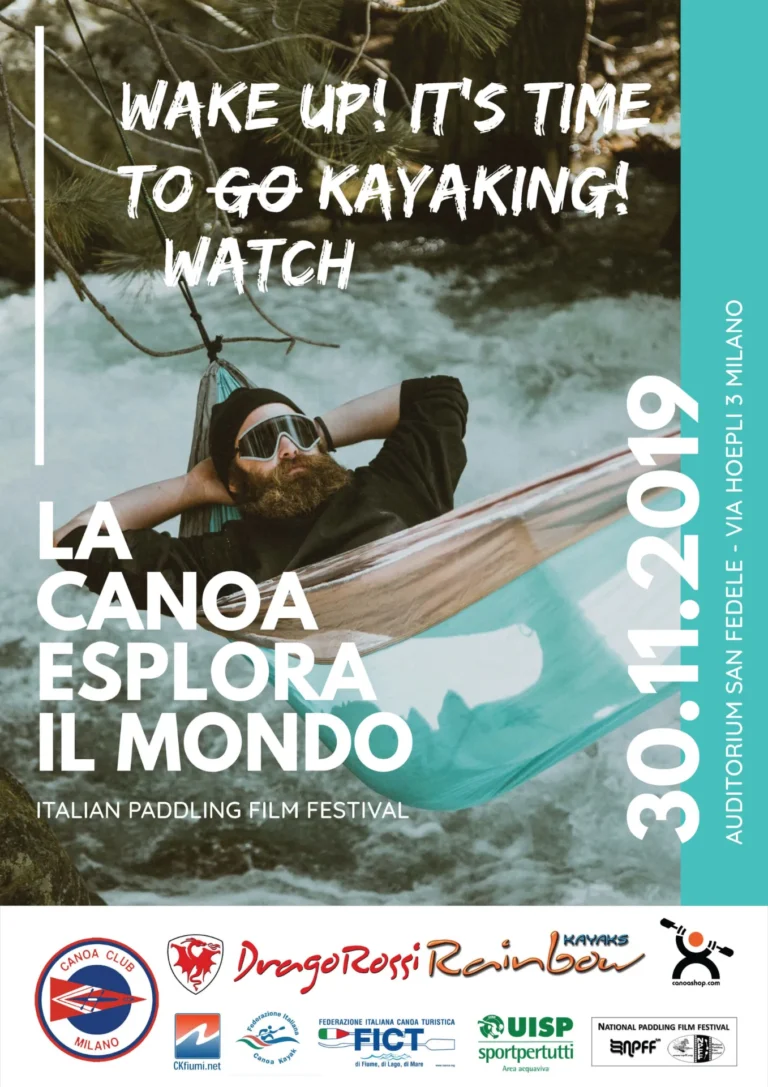 News Film Festival Italiano di Canoa e Kayak, la Canoa Esplora il Mondo: locandina del festival La canoa esplora il mondo 2019