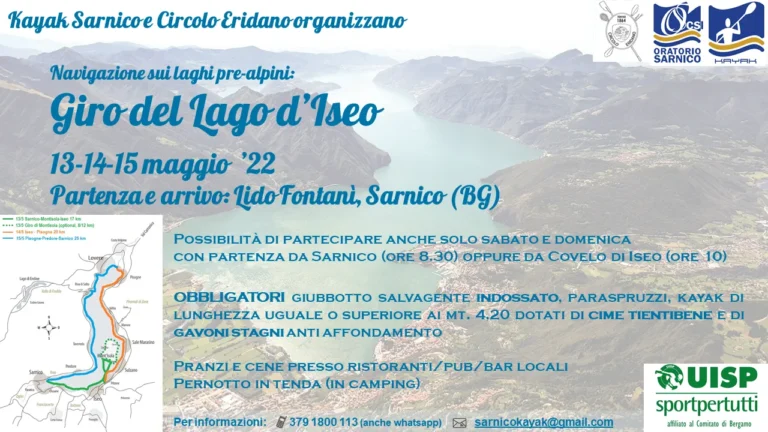 News Giro del Lago d’Iseo 13-14-15 maggio 2022: locandina del giro del lago d'Iseo 2022
