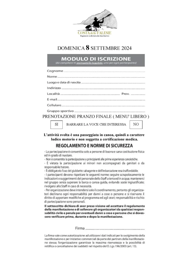 III Ed.ne Raduno Canoistico ” COSTA delle FALESIE ” – 8 Sett.2024, foto 4 di 5