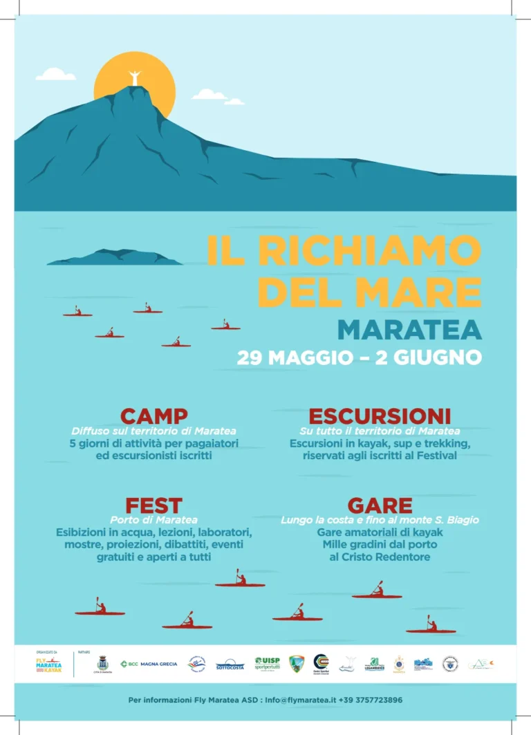 News Maratea Il Richiamo del Mare, 29 maggio, 2 giugno 2025: locandina dell’evento