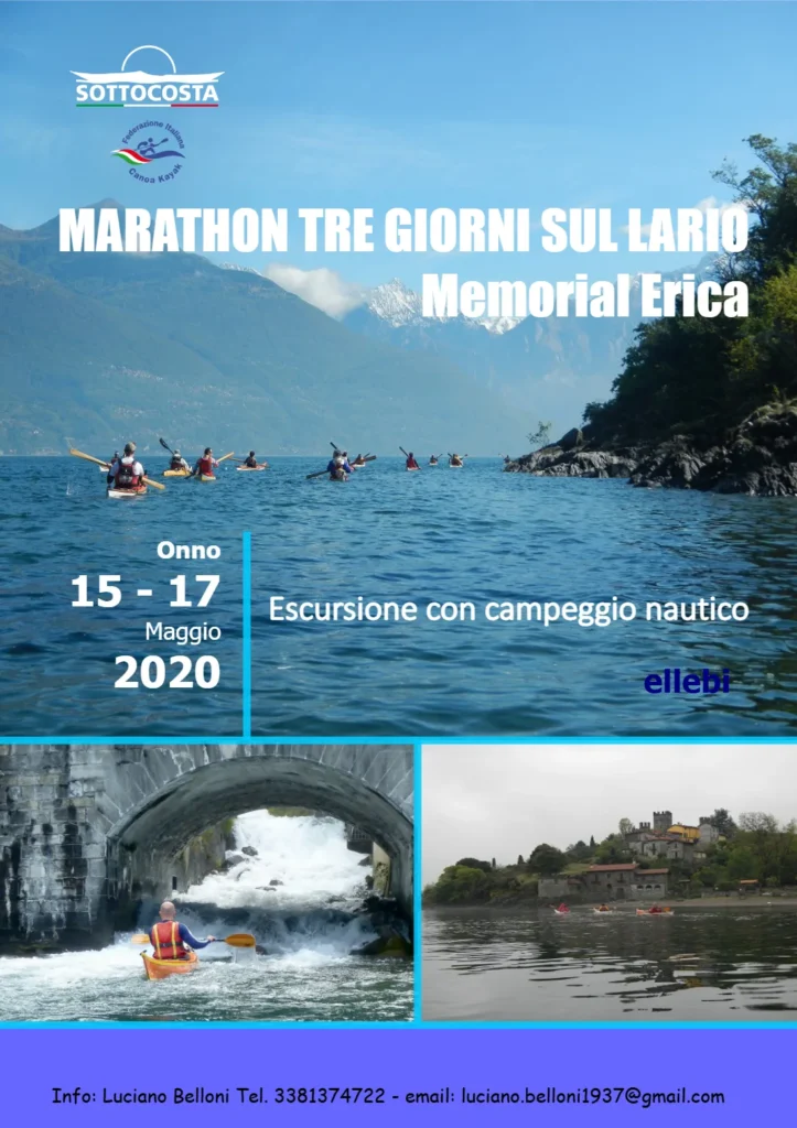 Marathon di tre giorni sul Lario, Memorial Erica 2020 15-17 Maggio RINVIATA (NO DATA): locandina dell’evento