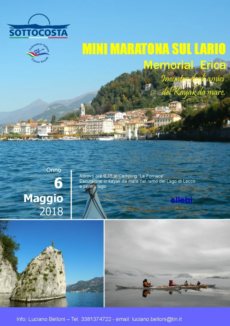 News Mini Marathon del Lario-Memorial Erica: locandina della Mini Maratona sul Lario Memorial Erica 2018