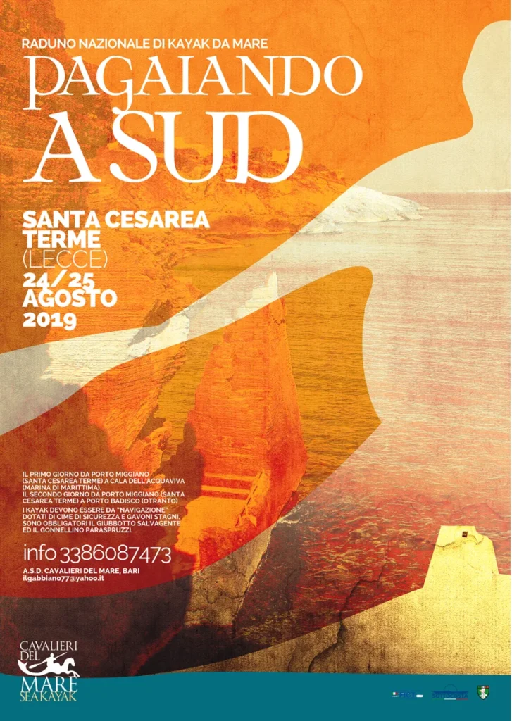Pagaiando a Sud 2019, 23/24/25 Agosto: locandina di Pagaiando a Sud 2019 a Santa Cesarea Terme