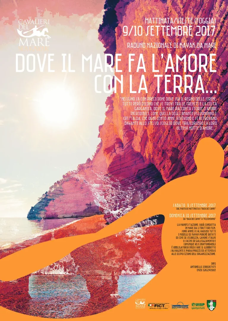 News Raduno Nazionale di Kayak da Mare-gargano: locandina del raduno nazionale di kayak da mare nel Gargano 2017