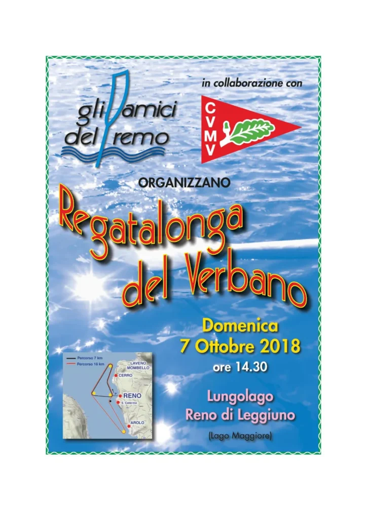 24^ Regatalonga del Verbano: locandina dell’evento