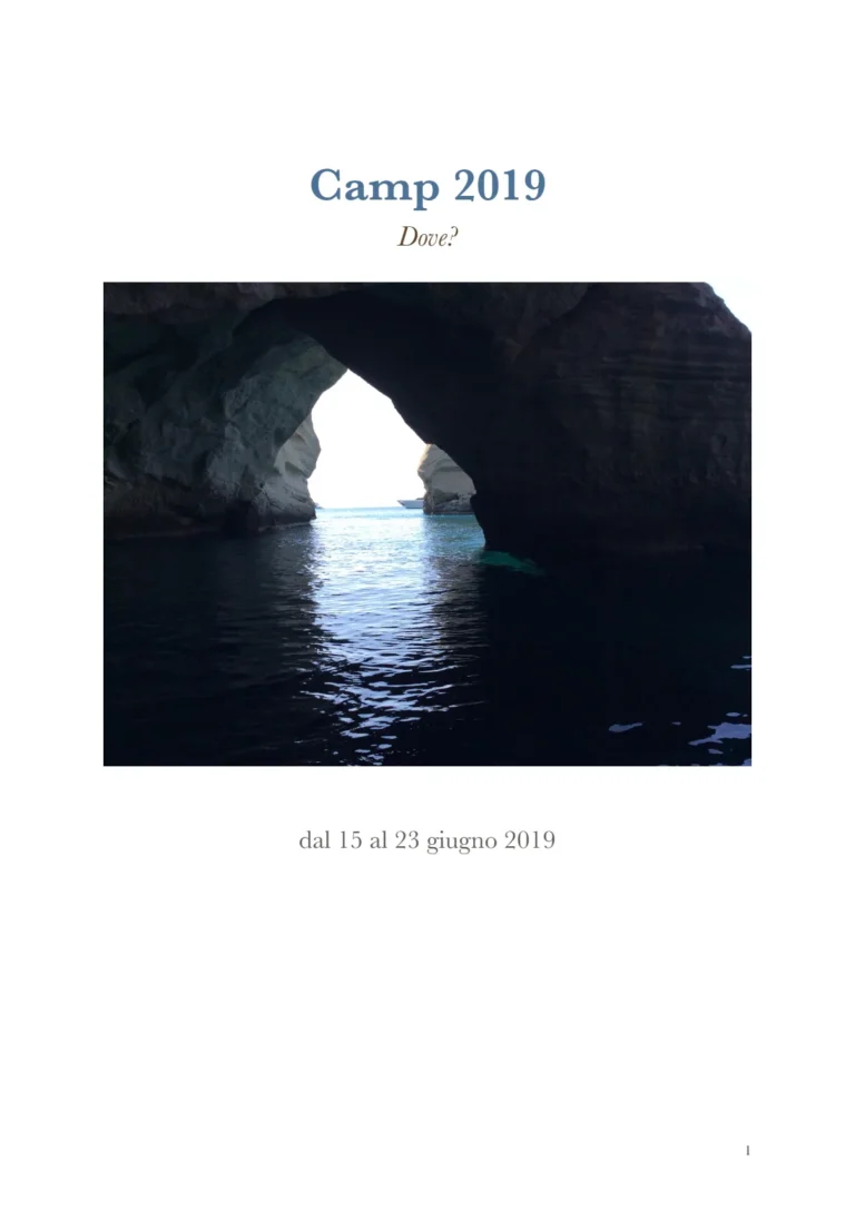 News Sondaggio Camp 2019: locandina dell’evento