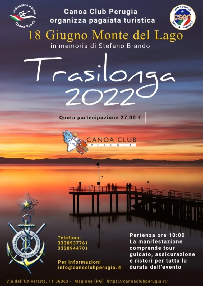 News Trasilonga 2022, 18 giugno: locandina della Trasilonga 2022 a Monte del Lago
